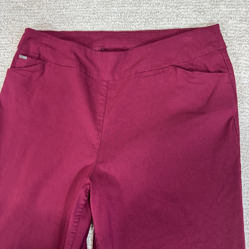 Slim-sation for Appleseeds Burgundy Pull On Straight Leg Stretch Pants Size 12 - Picture 3 of 8